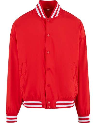 Lekka kurtka college oversize BY259 - Red