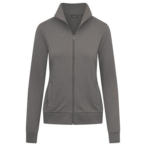 Damska bluza slim ze stójką E5295 - Steel Grey (Solid)