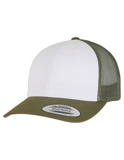 Retro Trucker Colored Front - Mossgreen / White / Olive