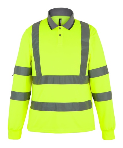 Koszulka Polo Ostrzegawcza z Długim Rękawem RG3240 - Yellow