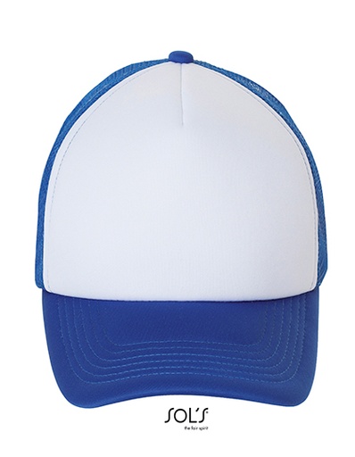 Czapka Trucker Poliestrowa Siateczka L01668 - White / Royal Blue 241