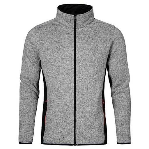 Męska kurtka dzianinowa Slim E7700 - Heather Grey