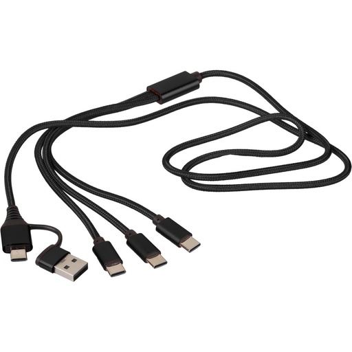 Kabel do ładowania 6 w 1 - czarny