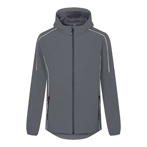 Męska lekka kurtka softshell E7830 - Steel Gray