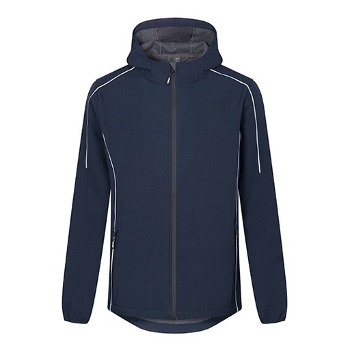 Męska lekka kurtka softshell z kapturem E7830 - Navy