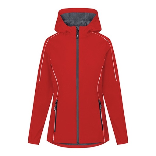 Damska lekka kurtka softshell z kapturem E7835 - Fire Red