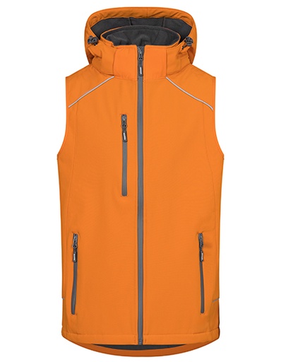 Męska kamizelka softshell z odpinanym kapturem E7840 - Orange
