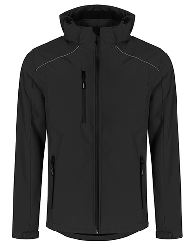 Męska kurtka softshell z odpinanym kapturem E7850 - Black