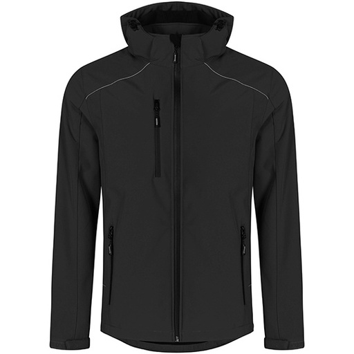 Męska kurtka softshell z odpinanym kapturem E7860 - Black