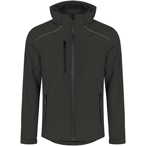 Męska kurtka softshell z odpinanym kapturem E7860 - Charcoal (Solid)