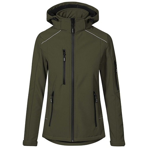 Kurtka Damska Softshell Wiatroodporna Wodoszczelna E7865 - Khaki