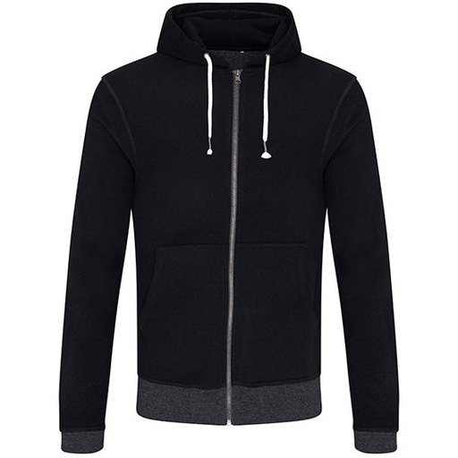 Bluza z kapturem slim EA051 - Black & Charcoal