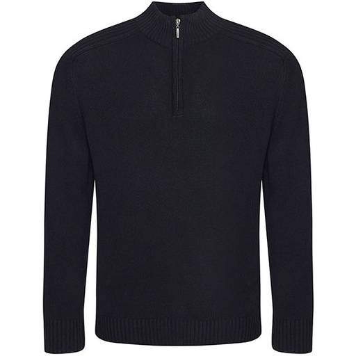 Sweter z zamkiem 1/4 EA061 - Black