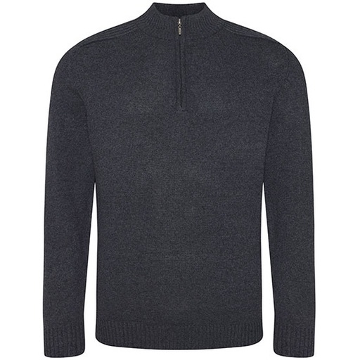 Sweter z zamkiem 1/4 EA061 - Charcoal