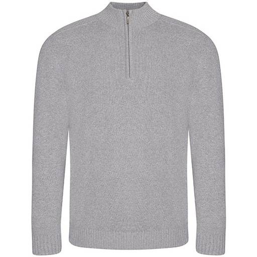 Sweter z zamkiem 1/4 EA061 - Heather Grey