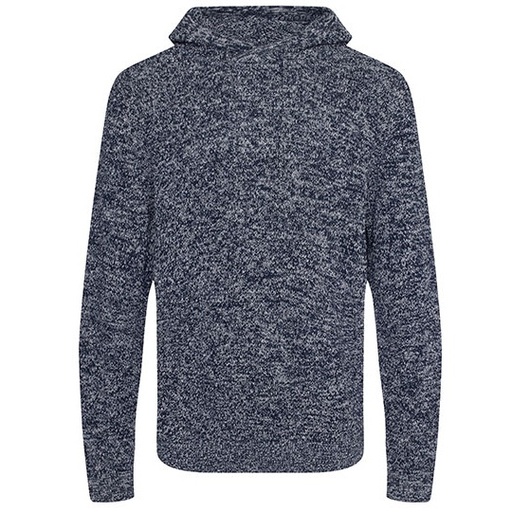 Bluza dzianinowa z kapturem EA080 - Navy & Heather Grey