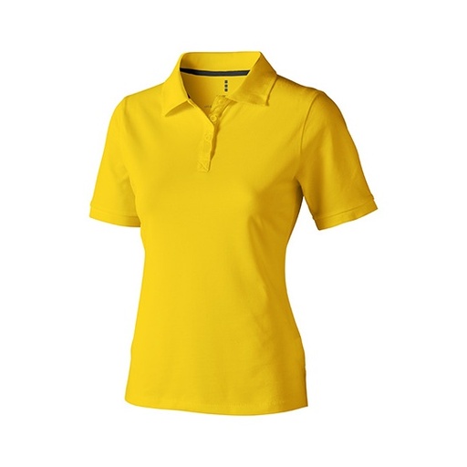 Koszulka Polo Damska Klasyczna Bawelna Pique EL38081 - Yellow