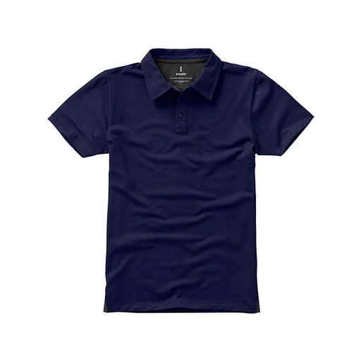 Koszulka Polo Meska Klasyczna Bawelna Elastan Pika EL38084 - Navy & Anthracite (Solid)