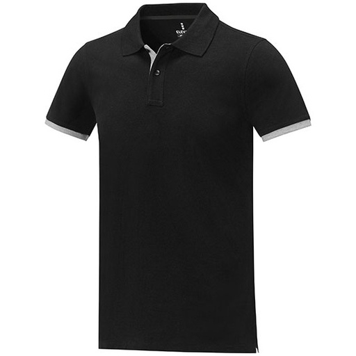 Koszulka Polo Meska Klasyczna Pika EL38110 - Black & Heather Grey