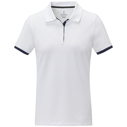 Damskie polo Piqué EL38111 - White & Navy