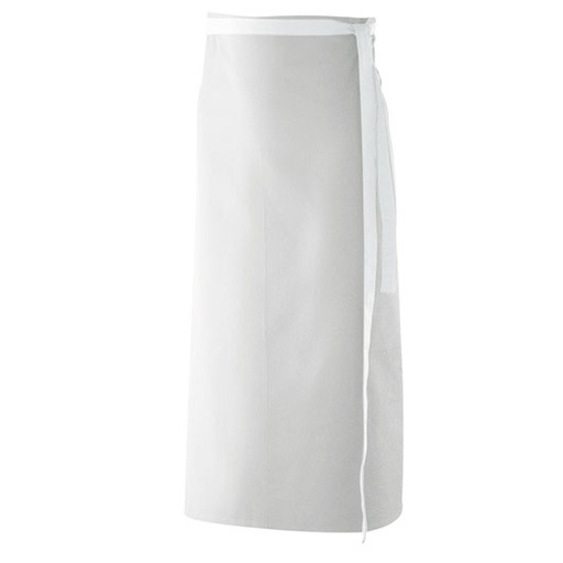 [EX117-1000054803] Fartuch Długi Bardzo Szeroki Poliester Bawełna EX117 - White