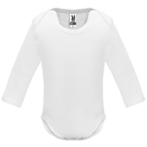 Body niemowlęce z długim rękawem HONEY BD7202 - kolor biały