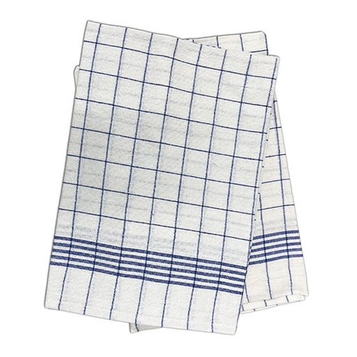Zestaw ściereczek w kratkę bawełniany EX153 - White-Blue Checked