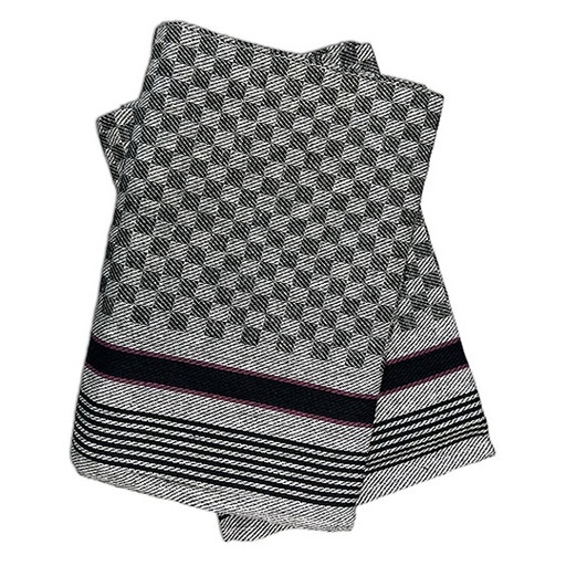 Zestaw 10 ręczników EX553 - Black-Grey Checked
