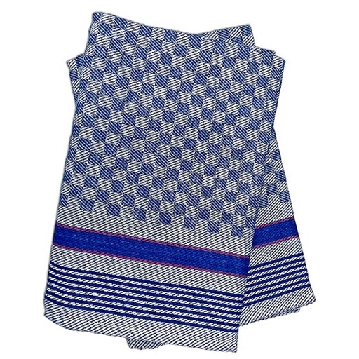 Zestaw 10 ręczników EX553 - Blue-Grey Checked