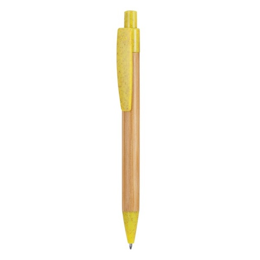 Długopis STOA HW8034 - żółty/naturalny