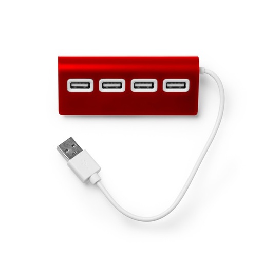 Port hub PLERION IA3033 - czerwony