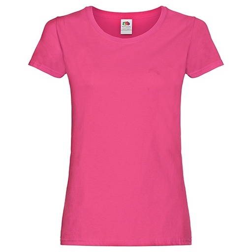 T-shirt Damski Slim Bawelniany F111 - Fuchsia