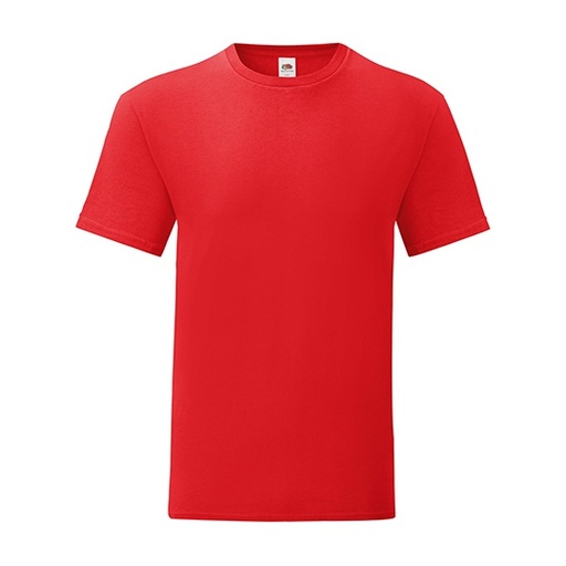 T-shirt slim z bawełny czesanej F130 - Red