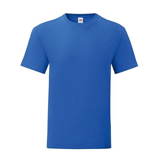 T-shirt slim z bawełny czesanej F130 - Royal Blue