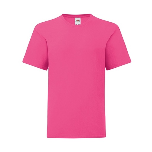 T-shirt dziecięcy slim F130K - Fuchsia