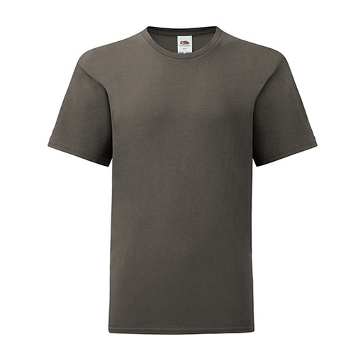 T-shirt dziecięcy slim F130K - Light Graphite (Solid)