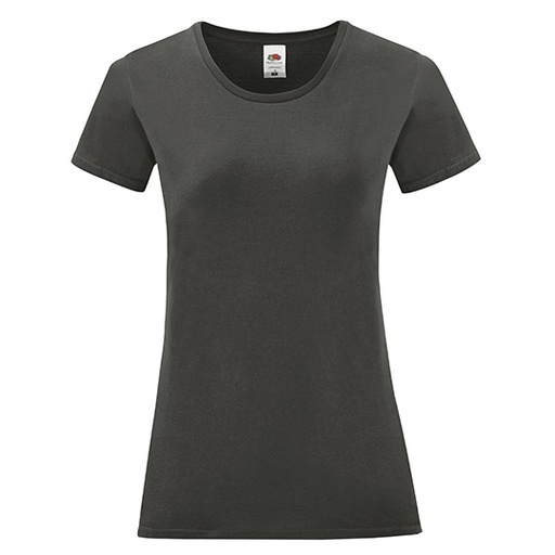 Damski T-shirt Slim F131 - Light Graphite (Solid)