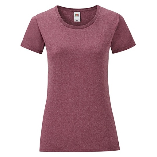 Damski T-shirt Slim F131 - Heather Burgundy
