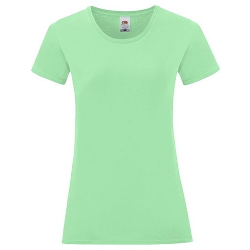 T-shirt Damski Slim Bawelniany F131 - Neo Mint