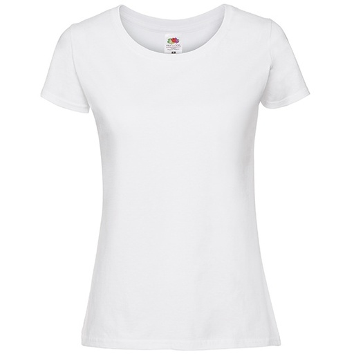 T-shirt Damski Slim Bawelniany F186 - White