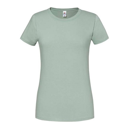 T-shirt Damski Slim Bawelniany F186 - Sage