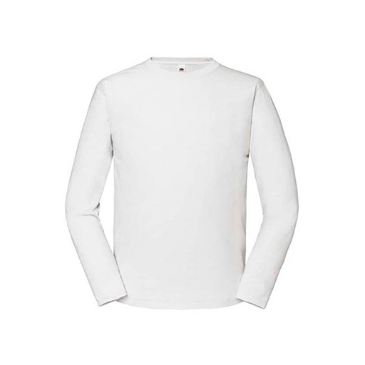 T-shirt Meski Klasyczny Bawelniany Dlugi Rekaw F195 - White