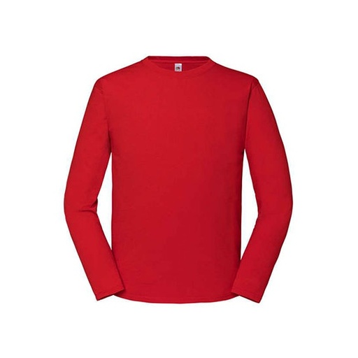 T-shirt Meski Klasyczny Bawelniany Dlugi Rekaw F195 - Red
