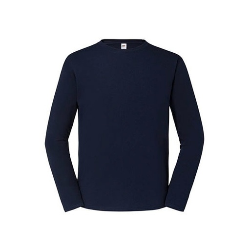 T-shirt Meski Klasyczny Bawelniany Dlugi Rekaw F195 - Deep Navy