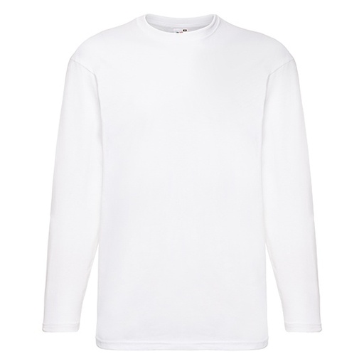 Koszulka Meska Klasyczna Bawelniana Dlugi Rekaw F240 - White