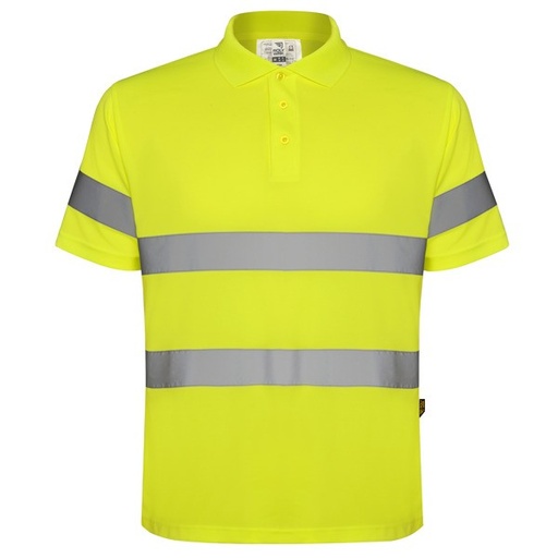 Koszulka polo odblaskowa POLARIS HV9302 - żółty fluorescencyjny