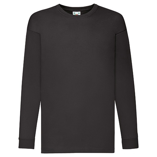 Dziecięcy klasyczny T-shirt z długim rękawem F240K - Black