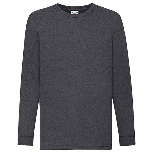 T-shirt Dziecięcy Klasyczny Długi Rękaw F240K - Dark Grey Heather