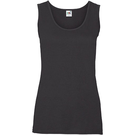 Damska Koszulka Bez Rekawow Slim Bawelniana F262 - Black