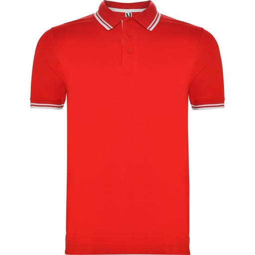 Koszulka polo MONTREAL PO6629 - czerwony/biały